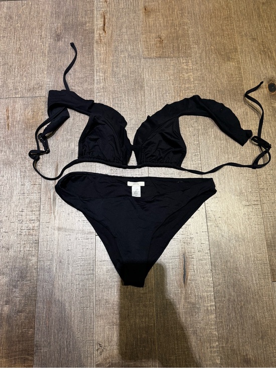 Eberjey Other - Eberjey Black Tie-Back Bikini Set